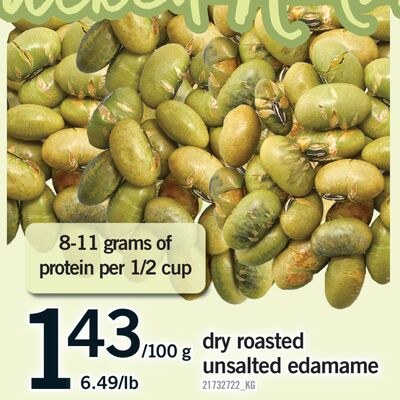 DRY ROASTED UNSALTED EDAMAME
