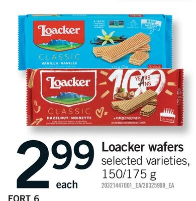 LOACKER WAFERS, 150/175 g
