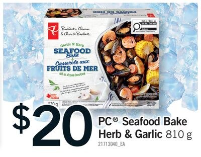 PC® SEAFOOD BAKE HERB & GARLIC, 810 g