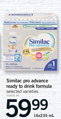 SIMILAC PRO ADVANCE READY TO DRINK FORMULA, 16X…