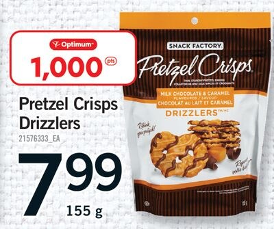 PRETZEL CRISPS DRIZZLERS, 155 g