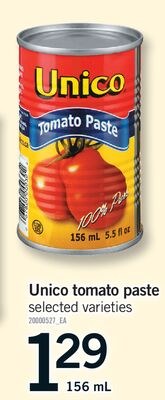 UNICO TOMATO PASTE, 156 mL