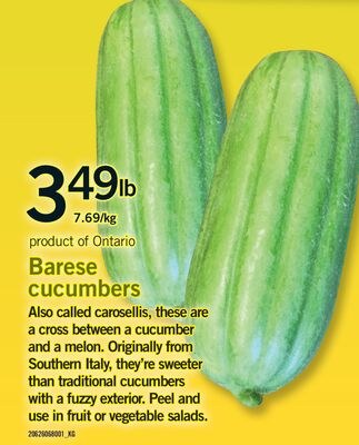 BARESE CUCUMBERS