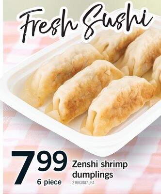 ZENSHI SHRIMP DUMPLINGS, 6 PIECE