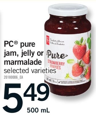 PC® PURE JAM, JELLY OR MARMALADE, 500 ML