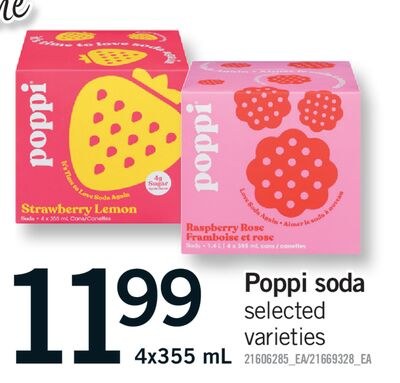 POPPI SODA, 4X355 ML