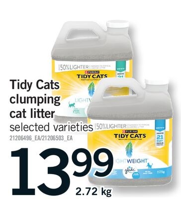 TIDY CATS CLUMPING CAT LITTER, 2.72 KG