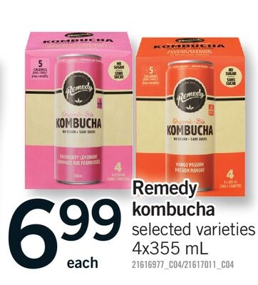 REMEDY KOMBUCHA, 4X355 ML