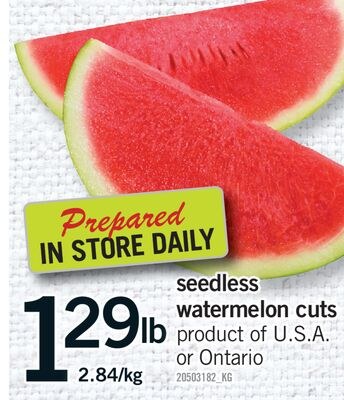 SEEDLESS WATERMELON CUTS