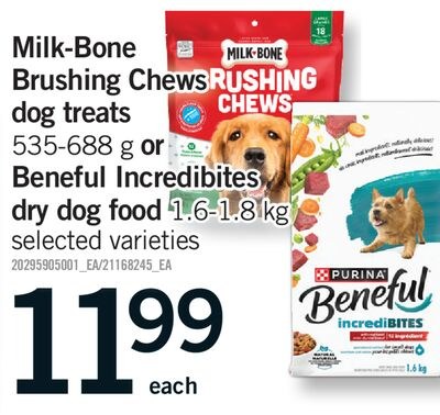 MILK-BONE BRUSHING CHEWS DOG TREATS, 535-688 G …