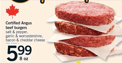 CERTIFIED ANGUS BEEF BURGERS, 8 OZ