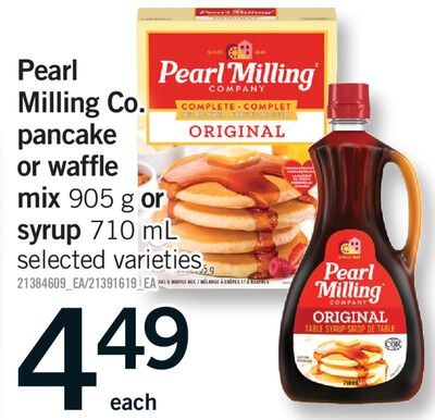 PEARL MILLING CO. PANCAKE OR WAFFLE MIX, 905 G …