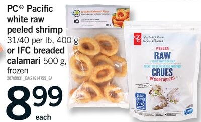 PC® PACIFIC WHITE RAW PEELED SHRIMP, 31/40 PER …