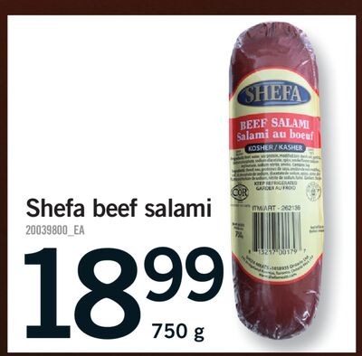 SHEFA BEEF SALAMI, 750 G
