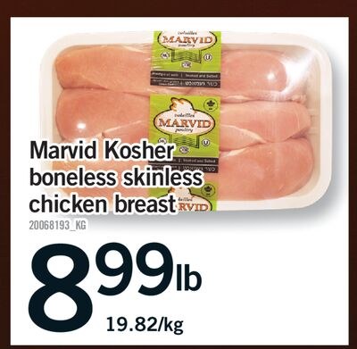 MARVID KOSHER BONELESS SKINLESS CHICKEN BREAST