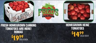 FRESH HOMEGROWN CANNING TOMATOES ARE HERE!