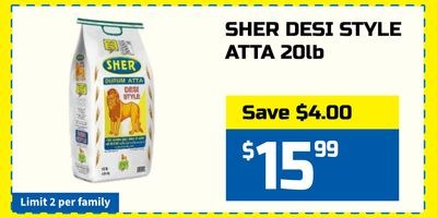 SHER DESI STYLE ATTA 20lb