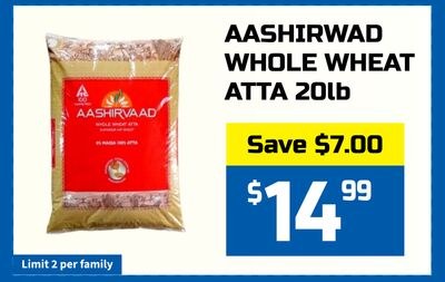 AASHIRWAD WHOLE WHEAT ATTA 20lb