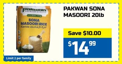 PAKWAN SONA MASOORI 20lb