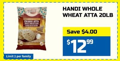 HANDI WHOLE WHEAT ATTA 20LB