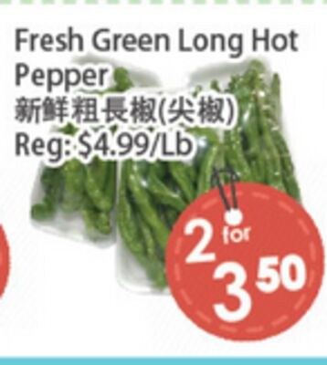 Fresh Green Long Hot Pepper