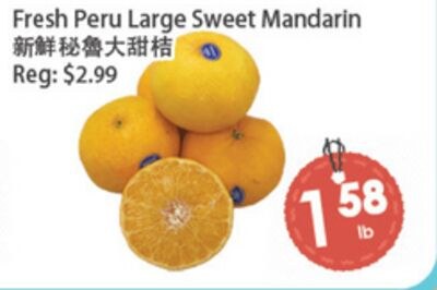 Fresh Peru Large Sweet Mandarin