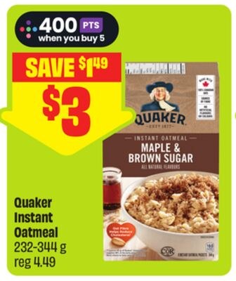 Quaker Instant Oatmeal 232-344 g