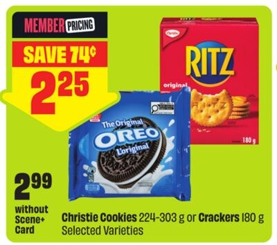 Christie Cookies 224-303 g or Crackers 180 g Se…