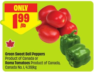 Green Sweet Bell Peppers Product of Canada or R…