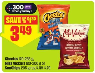 Cheetos 170-285 g, Miss Vickie's 180-200 g or S…