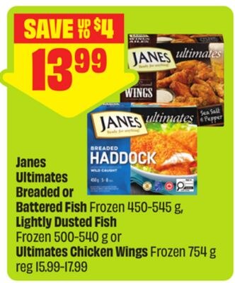 Janes Ultimates Breaded or Battered Fish Frozen…