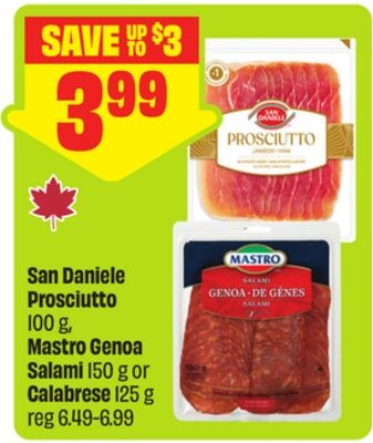 San Daniele Prosciutto 100 g, Mastro Genoa Sala…