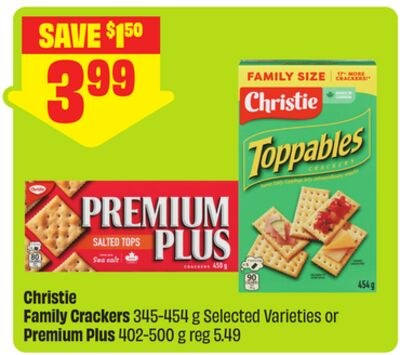 Christie Family Crackers 345-454 g Selected Var…