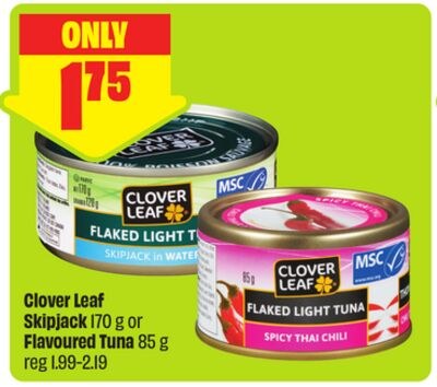 Clover Leaf Skipjack (170 g) or Flavoured Tuna …