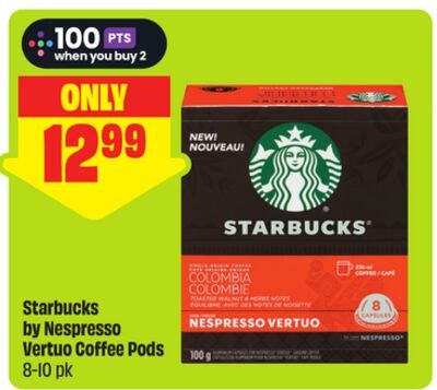 Starbucks by Nespresso Vertuo Coffee Pods 8-10 …