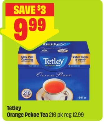 Tetley Orange Pekoe Tea 216 pk