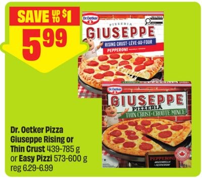 Dr. Oetker Pizza Giuseppe Rising or Thin Crust …