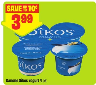 Danone Oikos Yogurt 4 pk