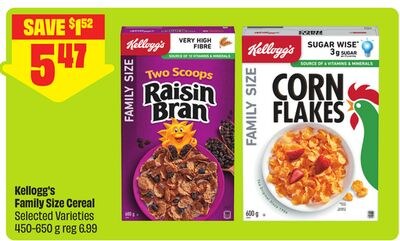 Kellogg's Family Size Cereal Selected varieties…