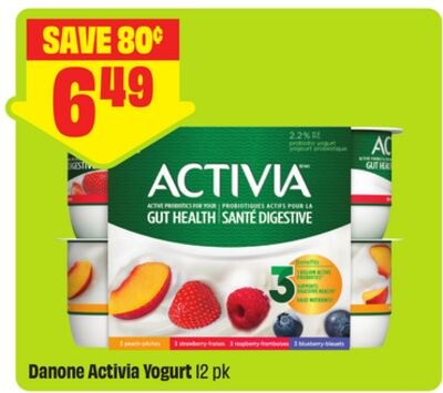 Danone Activia Yogurt 12 pk