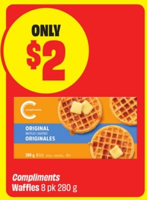 Compliments Waffles 8 pk 280 g
