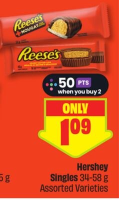 Hershey Singles 34-58 g Assorted Varieties