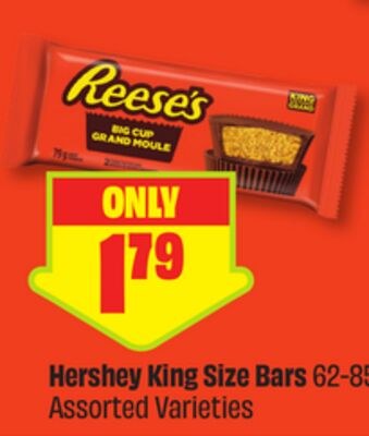 Hershey King Size Bars 62-85 g Assorted Varieti…