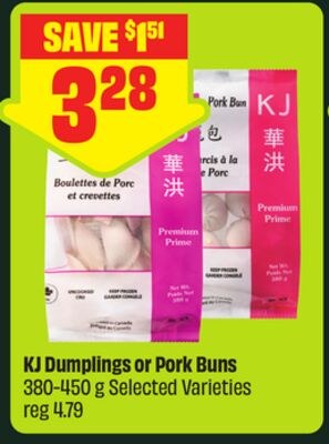 KJ Dumplings or Pork Buns 380-450 g Selected Va…