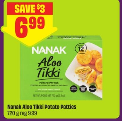 Nanak Aloo Tikki Potato Patties 720 g