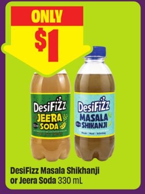 DesiFizz Masala Shikanji or Jeera Soda 330 mL