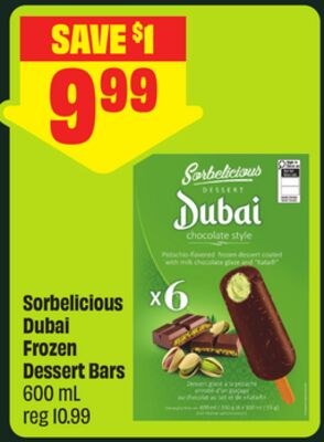 Sorbelicious Dubai Frozen Dessert Bars 600 mL
