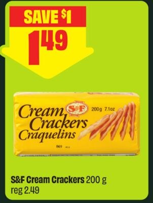 S&F Cream Crackers 200 g