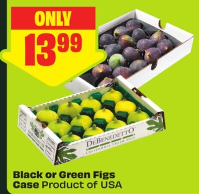 Black or Green Figs Case Product of USA