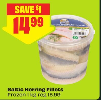 Baltic Herring Fillets Frozen 1 kg